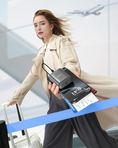 Kuulaa 10000 m Ah Portable Charger – PD 22.5 W Mini Power Bank for Fast Charging – USB-C Compatible Battery Pack for i Phone, i Pad, Samsung & More – Ultimate Travel Companion for On-the-Go Power Needs