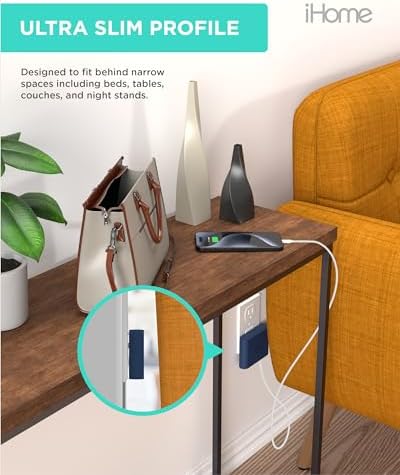 i Home 2-Port USB Wall Charger – Compact Dual Port AC Adapter for Rapid Device Charging – Flat Design for Travel & Home Use – Enhanced Compatibility with Smartphones & Tablets – Safe, High-Speed Charging Solution