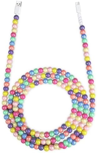 Aolcev USB C Cable 66W Fast USB A to USB C Charging Cable 6.6FT/2M Long Beaded Phone Charger Cute USB Type C Charger Cord for iPhone 16 Pro/16 Pro Max/16 Plus 15 Pro Max Plus Galaxy S24 S23 Colorful – Enhanced Compatibility and Speed