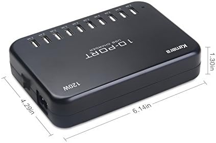 High-Power 10-Port USB Charging Hub, 120 W Multi-Device Power Station for Quick Charging – Ideal for i Phone, i Pad, Galaxy & More – Smart Technology for Enhanced Compatibility & Efficient Space-Saving Design