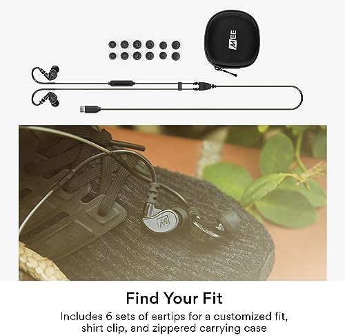 MEE audio M6 Sport Wired Earbuds – Premium Noise-Isolating Headphones with Dynamic Bass Sound, Sweatproof Design for Running and Workouts, Memory Wire Earhooks for Ultimate Comfort, 3.5 mm Jack Compatibility (Black) – Elevate Your Active Lifestyle with Unmatched Audio Quality