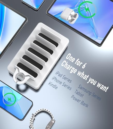 Ultimate 96 W Multi-Device Charging Station – Creative Design’s 6-Port USB-C Hub with 3 PD 20 W Fast Charging Ports for Phones, Tablets, and E-Readers – Streamlined Organization, Enhanced Safety Features, and Universal Compatibility for Your Tech Essentials