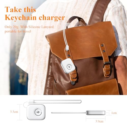 Magnetic Quick Charge Portable Charger for Apple Watch – Lightweight USB Cable Compatible with Ultra 2/1, Series 10-1 & SE – Effortless Travel Solution for Fast Smartwatch Power with Secure Cordless Design
