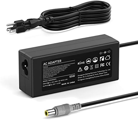 High-Speed 65 W Lenovo Laptop Charger for Think Pad & Yoga Models – Universal Power Supply with Enhanced Compatibility, Fast Charging, and Reliable Performance – Perfect for T450, T470, G50 Series & More – Includes AC Adapter & Power Cable