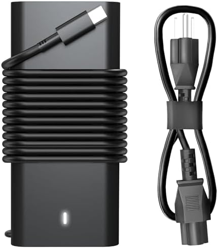 High-Speed 65 W USB-C Laptop Charger for Dell: Universal Compatibility with Latitude, XPS & Inspiron Series – Fast Charging, Intelligent Power Delivery, and Advanced Protection Mechanisms for Optimal Performance and Safety