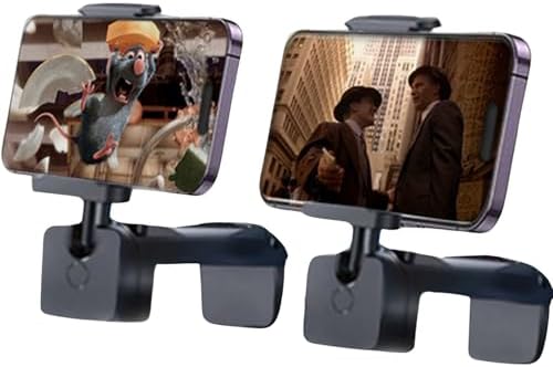 2 Pack Universal Airplane Phone Holder – Compact Hands-Free Cell Phone Stand for Travel, Cruising, and Driving – Mini Foldable Mount Compatible with i Phone, Samsung, and Android – Essential Travel Accessory for Easy Viewing and Navigation