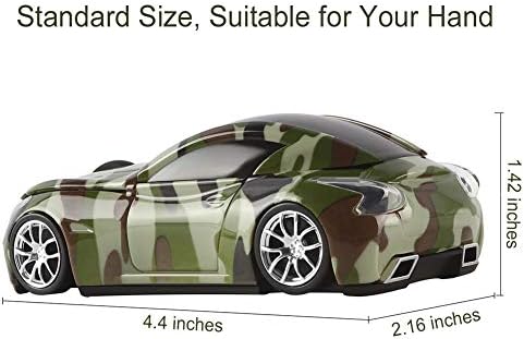 Sleek Yellow Wireless Car Mouse – Cool Sports Car Design for Enhanced Precision with 1600 DPI Optical Technology | Lightweight & Portable USB Receiver Mouse for Laptops, PCs, and Travel | Perfect Gift for Tech Lovers and Professionals