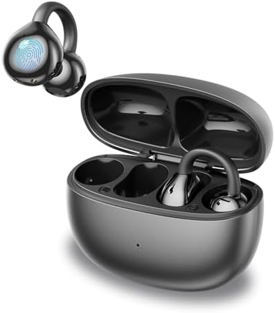 Elevate Your Audio Experience with Cutting-Edge Open Ear Clip Bluetooth 5.4 Earbuds – Ergonomic, IPX7 Waterproof Wireless Headphones Featuring 36-Hour Playtime, Built-In Microphone, and Stylish Purple Design for Active Lifestyles and Ultimate Comfort – Ideal for i OS & Android Users
