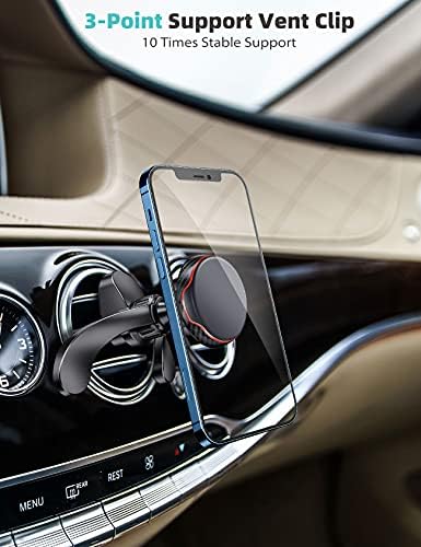 Universal Magnetic Air Vent Car Phone Holder – e Samcore Anti-Fall Smartphone Mount for i Phone & Samsung – Secure Grip with Powerful Magnets for Hands-Free Convenience – Easy Installation & Sleek Design for All Vehicle Interiors