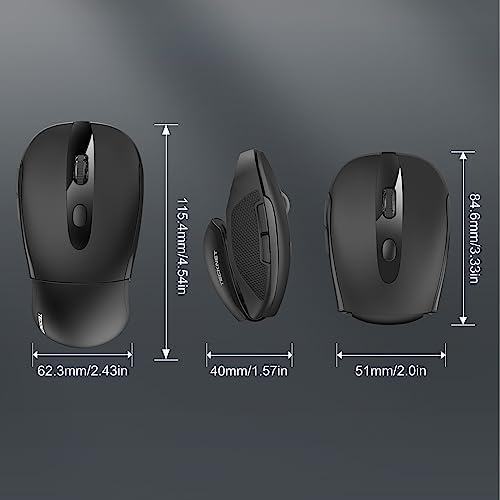 TECKNET Ultra-Portable Folding Wireless Mouse with Adjustable DPI – Perfect Travel Companion for Notebook and PC Users – Exceptional 2-Year Battery Life for Uninterrupted Productivity – Ergonomic Design for Comfort and Precision – Reliable 2.4 GHz Wireless Connectivity for Seamless Performance