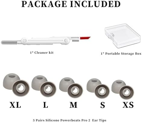 Optimize Your Beats Powerbeats Pro 2 with Premium Quick Sand Silicone Earbud Tips – 5 Pairs for Ultimate Comfort, Secure Fit, and Superior Noise Isolation for Enhanced Audio Performance