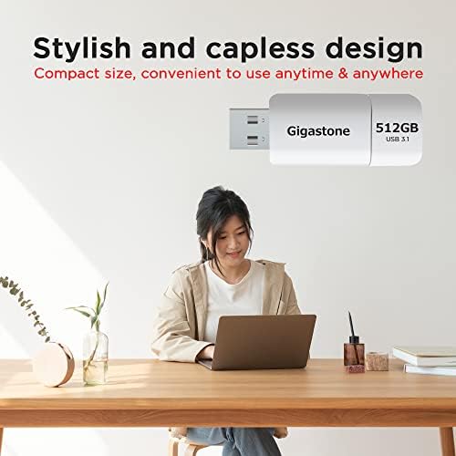 GIGASTONE 16 GB Dual Flash Drive Pack – Ultra-Fast 2-in-1 USB 3.2 Gen 1 with Type-A & Type-C Connectors for Seamless Data Transfer Across Smartphones, PCs, Macs, and More – Plug & Play Design with 100 MB/s Speed and Compact Cap for Easy Portability – Perfect for Students and Professionals