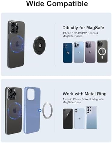 Elevate Your Mobile Experience with the EWA Mag One Ultra Phone Grip: Sleek Leather Finger Strap, Dual-Sided Magnetic Functionality, and 360° Rotatable Kickstand for Effortless Hands-Free Viewing – Perfect for Video Calls and Selfies – Slim, Portable Design Available in Elegant Colors – Strong Grip for Heavy Devices – Innovative Magnetic Snap Technology for Versatile Compatibility with Accessories – Ideal for Home, Office, and Travel Use – Experience Ultimate Convenience with a Durable, Multi-Angle Stand and Detachable Features for Maximum Flexibility – Redefine Your Smartphone Interaction with This Functional, Stylish Grip Solution.