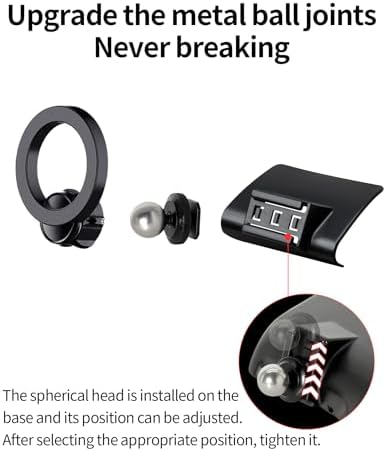 Innovative 360° Rotating Phone Holder for Infiniti QX50 (2019-2025) & QX55 (2022-2025) – Mag Safe Compatible Mount for Optimal Airflow and Effortless Navigation – Durable, Tool-Free Installation Cradle for Enhanced Safety and Stylish Integration in Your Vehicle