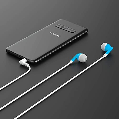 Maeline 100-Pack Bulk Earbuds with 3.5 mm Connector – Multi-Color Stereo Earphones for Schools, Events, and Promotions – Superior Sound Quality and Comfort for Everyday Use