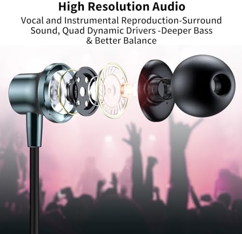 Revolutionary Noise-Canceling USB C Earbuds for i Phone 16 & Galaxy Z Flip Fold 6 – Advanced Wired Headphones Featuring Magnetic In-Ear Design & Integrated Mic for Superior Call Clarity – Universal Compatibility with i Pad, One Plus, Samsung, and Pixel – Exceptional Audio Performance for Music Lovers & Gamers on the Move