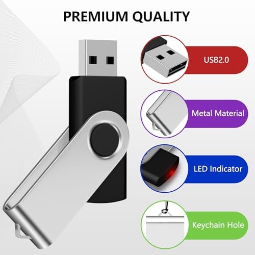 Vibrant 10-Pack 512 MB Swivel USB Flash Drives – Portable Memory Sticks for Effortless Data Storage, Durable Design with Mixed Colors for Easy Identification – Perfect for Students and Professionals on the Go!