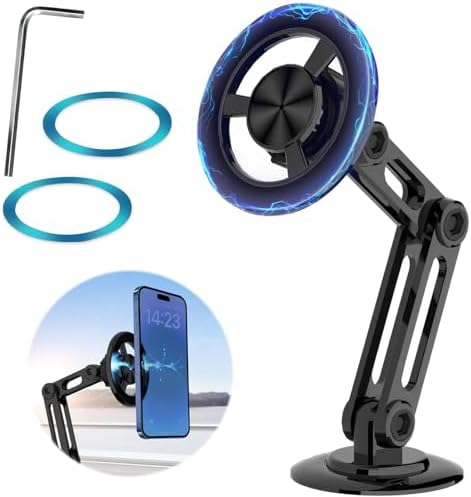 Revolutionary 360° PRO Magnetic Suction Phone Holder for Car – Ultra-Strong Magnet Dashboard Mount for All Smartphones – Compact Alloy Design for Hands-Free Safety and Seamless Navigation – Effortless Installation in Sleek Black Finish – Perfect for Enhanced Road Connectivity and Optimal Viewing Angles