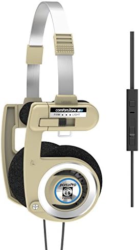 Koss Porta Pro Limited Edition On-Ear Headphones in Rhythm Beige – Exceptional Audio Fidelity for Enthusiasts and Casual Listeners – In-Line Microphone with Touch Control & Volume Adjustment – Vintage Aesthetic Meets Modern Technology – Durable Hard Carry Case for Optimal Portability and Protection – Perfect for Everyday Use and On-the-Go Listening