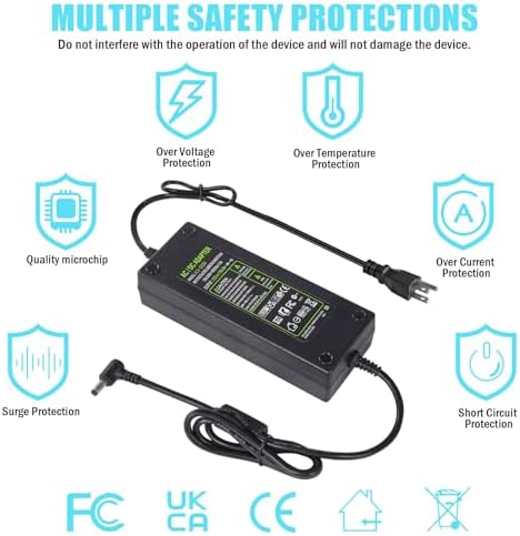 Reliable 120 W AC to DC Power Supply Adapter – 12 V 10 A Transformer for LED Strip Lights, CCTV Cameras, and 3 D Printers with Dual Output Jacks for Enhanced Versatility and Performance