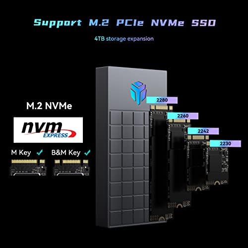 Yottamaster RGB Aluminum M.2 NVMe SSD Enclosure Adapter – 10 Gbps USB 3.1 Gen 2 Support for 2230/2242/2260/2280 M-Key/M+B Key SSDs, Up to 4 TB Capacity – Premium Heat Dissipation & Enhanced UASP Performance for Gamers and Professionals