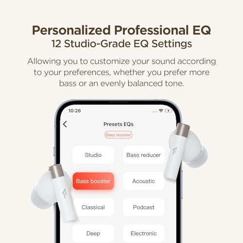 1 MORE Q30 Wireless Earbuds – Advanced 42 d B Active Noise Cancelling with Spatial Audio, Bluetooth 5.3 Connectivity, and Low Latency Gaming Mode for Seamless Audio Experience – 30 Hours Playtime and AI-Enhanced Clear Calling with 6 Microphones – Ultimate Comfort and Durability for Music and Gaming Enthusiasts