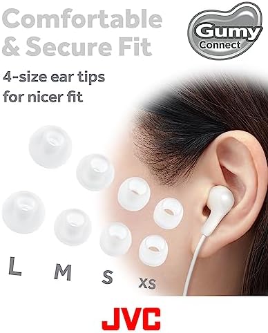 JVC Gumy Connect USB-C Wired Earbuds – Delay-Free Audio for Gaming & Videos, Built-in DAC for Enhanced Sound Quality, 9.2 mm Neodymium Drivers for Rich Bass, Comfortable Fit for Long Listening Sessions – HAFR9 UCB (Black) – Elevate Your Audio Experience with Superior Clarity and Compatibility