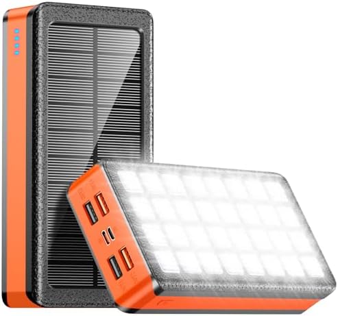 High-Capacity 66800 m Ah Solar Power Bank – Ultra-Fast QC3.0 Portable Charger with 5 USB Outputs, Dual Input Ports & Versatile 32 LED Flashlight Modes for Smartphones, Tablets & Outdoor Adventures – Ideal for Camping, Hiking & Emergency Preparedness