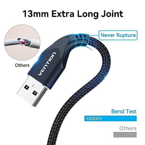 ULTIMATE 3 FT USB C to USB A Charging Cable – PD 100 W Fast Charge for Kindle & Android Devices – Versatile Multi-Device Compatibility with High-Speed Data Transfer – Durable & Portable Design for Everyday Use