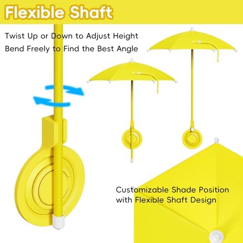 Portable Black Magnetic Phone Umbrella with Adjustable 360° Shade, Foldable Sun Protection & Built-in Ring Holder – i Phone 12-16 Compatible and More Devices, Magnetic Sticker for Quick Setup and Enhanced Functionality