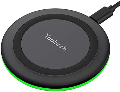 Yootech 10 W Max Fast Wireless Charging Pad – Universal Compatibility for i Phone 16 Series, Samsung Galaxy S22/S21/S20, and Air Pods Pro 2 – Sleek, Compact Design with Advanced Safety Features – Efficient Charging Solution for Home, Office, and Travel – Tangle-Free Power Experience without AC Adapter – Perfect for Modern Lifestyles