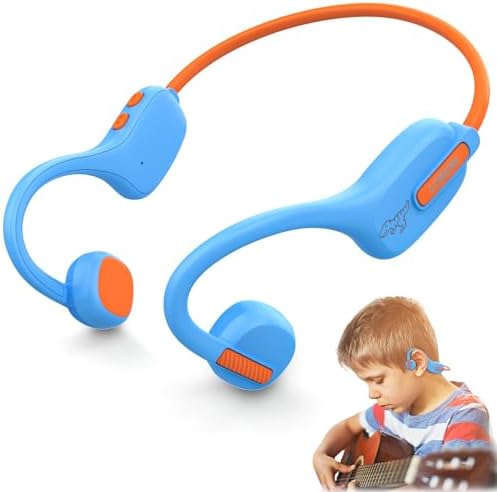 LOBKIN Kids Bluetooth Earbuds – Safe Listening with Lightweight Open Ear Design and IPX5 Waterproof Protection – Advanced Bluetooth 5.3, Built-in Microphone – Perfect for School, Home, and Outdoor Adventures – Ideal Gift for Young Explorers