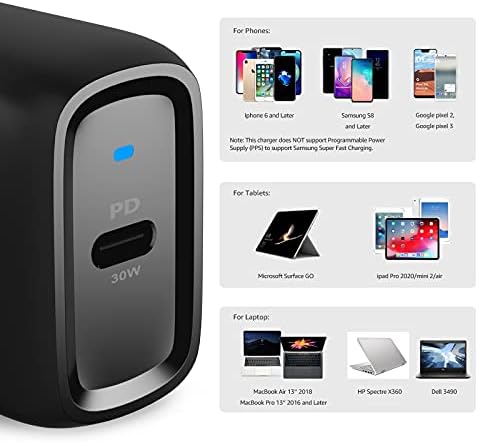 Amazon Basics 65 W Ga N USB-C Wall Charger – High-Speed Power Delivery Adapter for Laptops, Tablets & Smartphones, Compact & Foldable Design for Ultimate Portability, Efficient Charging Solution in Sleek Black Finish