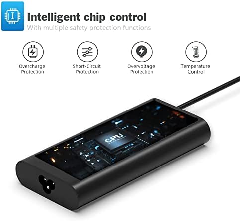 High-Power 130 W USB-C Charger for Dell Laptops – Fast Charge Your XPS 15, 17, Precision & Latitude Models with Ultimate Compatibility and Safety Assurance, Includes Power Supply Cord for Efficient Recharging