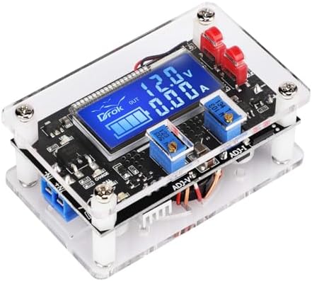 DROK Dual Pack Adjustable DC Voltage Regulator: 24 V to 12 V Step Down Converter with USB Charging Port, Versatile 6 V-32 V Input Range, 5 A Output for Optimal Efficiency and Reliable Power Management Solutions