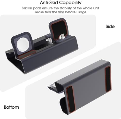 Revolutionize Your Charging Experience with CENSTECH’s 3-in-1 Aluminum Docking Station – Compatible with All i Phone Models 1-14, Every Apple Watch Series, and Air Pods – Space-Saving Stand with Nightstand Mode for Effortless Access – Quick and Reliable Charging Solution for Modern Apple Enthusiasts – Durable, Sleek Design Perfect for Home and Office Environments – Organize and Enhance Your Space While Enjoying Fast Charging Efficiency!