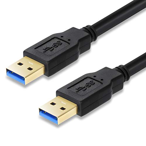 High-Speed 15 FT USB 3.0 Male to Male Cable for Seamless Device Connectivity – Universal Type A Connector, 5 Gbps Data Transfer Rate, Ideal for External Hard Drives, Cooling Fans, DVD Players, and More – Durable Black Design for Optimal Performance and Flexibility