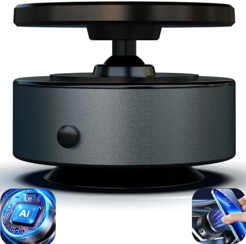 Revolutionary 360° Magnetic Phone Holder with Electric Suction Cup – Ultimate Versatile Mount for Cars, Gyms, and Bathrooms – Effortless Compatibility with Mag Safe i Phones and Android Devices – Experience Unmatched Stability and Hands-Free Convenience on Smooth Surfaces