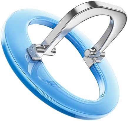 Glitter Silver Magsafe Ring Holder by SUPERONE – Magnetic Phone Grip & Adjustable Stand for i Phone 16/15/14/13/12 Series – Premium Compatibility & Secure Hold for Effortless Use and Stylish Protection