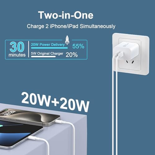 20 W Dual-Port USB-C Fast Charger with 6.6 FT Cable – Ultimate Power Solution for i Phone 15/16 Pro Max & Android Devices – Efficient Travel Companion Designed for rapid charging, this 20 W Dual-Port USB-C Charger ensures your i Phone 15/16 Pro Max and Android devices stay powered up with maximum efficiency. Featuring a generous 6.6 FT USB-C to C cable, this charger eliminates the inconvenience of short cords while allowing you to multitask with ease. Its dual-port design offers the ability to charge two devices simultaneously, making it ideal for busy professionals and frequent travelers. Enjoy broad compatibility across multiple Apple and Android devices, ensuring versatility for all your charging needs. The compact and lightweight structure of this charger enhances portability, making it an essential accessory for your on-the-go lifestyle. Built with high-quality materials, this charger prioritizes durability and safety, giving you peace of mind while delivering fast charging performance. Elevate your charging routine and stay connected wherever life takes you with this indispensable charging solution.