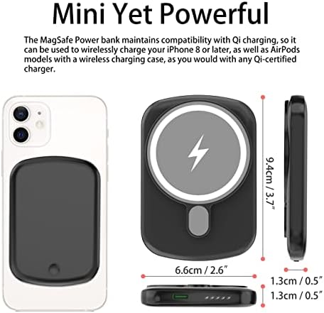 Ultra-Fast 10000 m Ah Wireless Power Bank – Portable Charger with 18 W Fast Charging & 20 W Quick Charge for i Phone 16/15/14/13/12 – Compact Battery Pack with Type C Cable for Maximum Compatibility