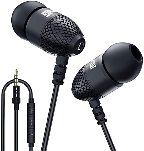 Durable Metal Wired Earbuds with Microphone & Volume Control – Deep Bass Noise-Isolating Earphones for Enhanced Audio Experience with i Phone, Android, Laptop, Gaming Devices – Optimal Comfort & Versatile Use