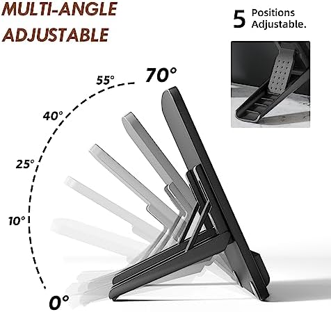 Ultimate Adjustable Extra Large Tablet Stand for Enhanced Digital Artistry – Foldable and Ergonomic Holder Compatible with i Pad, Fire HD, Galaxy Tab, Surface Pro, and More (7-23.8 inches) – Perfect Stability and Portability for Creators and Professionals