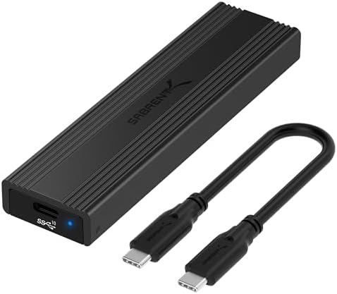 SABRENT USB-C M.2 2230 NVMe SSD Enclosure – Achieve 10 Gbps Transfer Speeds with UASP & Trim Support for Seamless Data Management on Windows, mac OS & Linux – Compact, High-Performance Storage Solution for Tech Professionals and Enthusiasts