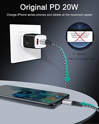 20 W Dual-Port USB-C Wall Charger – Fast Charging Power Adapter for i Phone, Samsung Galaxy, Google Pixel, and More – Compact & Reliable Power Delivery for Simultaneous Device Charging – Essential Tech Accessory for Home & Travel