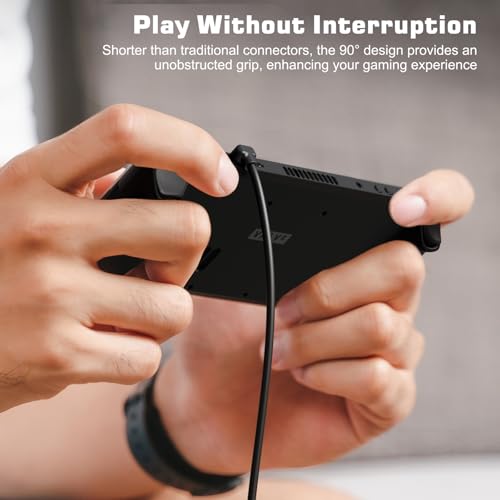 Elevate Your Device Connectivity with the Dbillion Da 10 ft USB C Cable – 90° Right-Angle Connector for Unmatched Comfort in Gaming and Multitasking, 60 W Rapid Charging & High-Speed Data Transfer Compatible with i Phone 15, Galaxy S23, Mac Book Pro & More! Durable Flexibility for Everyday Use!