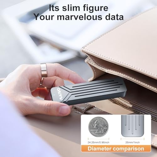 MAIWO 8 TB M.2 NVMe SSD Enclosure – USB 3.2 GEN2 10 Gbps High-Speed Adapter for Enhanced Performance & Compatibility – Portable Aluminum Design with UASP and Trim Support for Ultimate Data Efficiency
