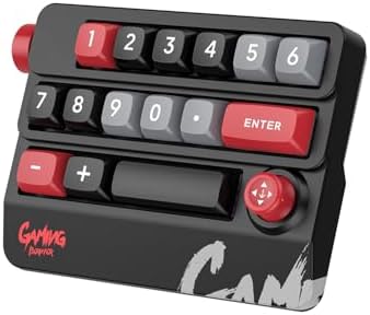 Transform Your Productivity and Gaming with the Black Wired Mechanical Numeric Keypad – Fully Hot-Swappable Keys, Customizable RGB Backlight, and Programmable Macro Functions for Seamless Office and Gaming Experience with Joystick Control