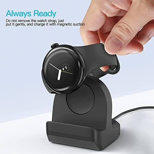 TUCANA Premium Silicone Charging Stand for Google Pixel Watch – Non-Slip Base Design for Effortless Stability and Fast Charging – Sleek, Space-Saving Accessory for Modern Workspaces – Durable and Easy to Maintain