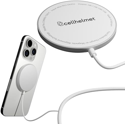 cellhelmet 15 W Mag Safe Magnetic Wireless Charging Pad – Ultimate Qi2 Charger for i Phone 16, 15, 14, 13, 12 & Air Pods – Sleek, Safe, and Fast Charging Solution for Modern Devices